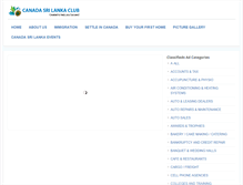 Tablet Screenshot of canadasrilankaclub.com